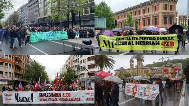 Primero de Mayo 2025: ELA y LAB exigirán decidir aquí y CC.OO. y UGT proteger los derechos
