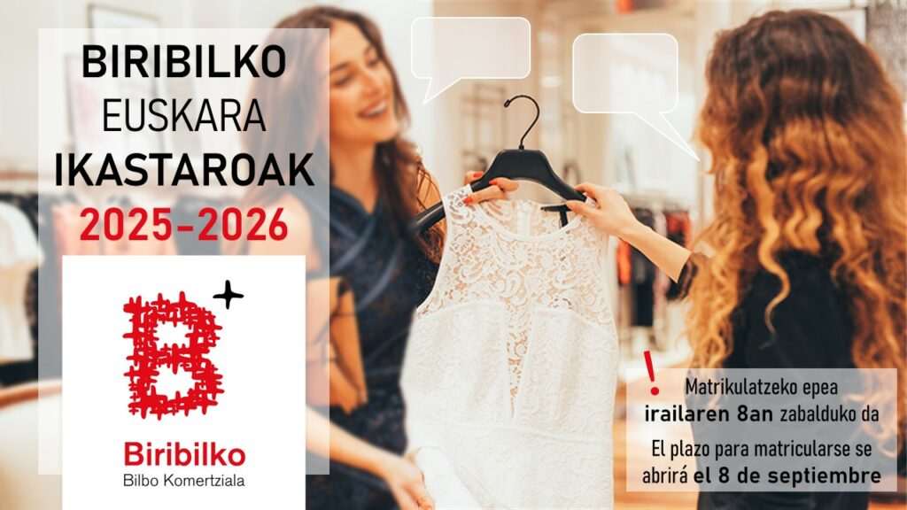 El Ayuntamiento de Bilbao impulsa el aprendizaje y mejora del euskera en el comercio y la hostelería mediante el programa municipal Biribilko