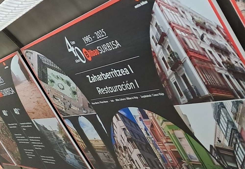 La exposición del 40 aniversario de Surbisa se traslada a la estación de Santutxu en Metro Bilbao