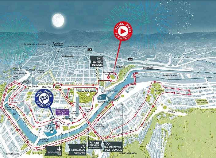 La carrera nocturna impactará la circulación en las principales calles de bilbao el próximo sábado 18 de octubre