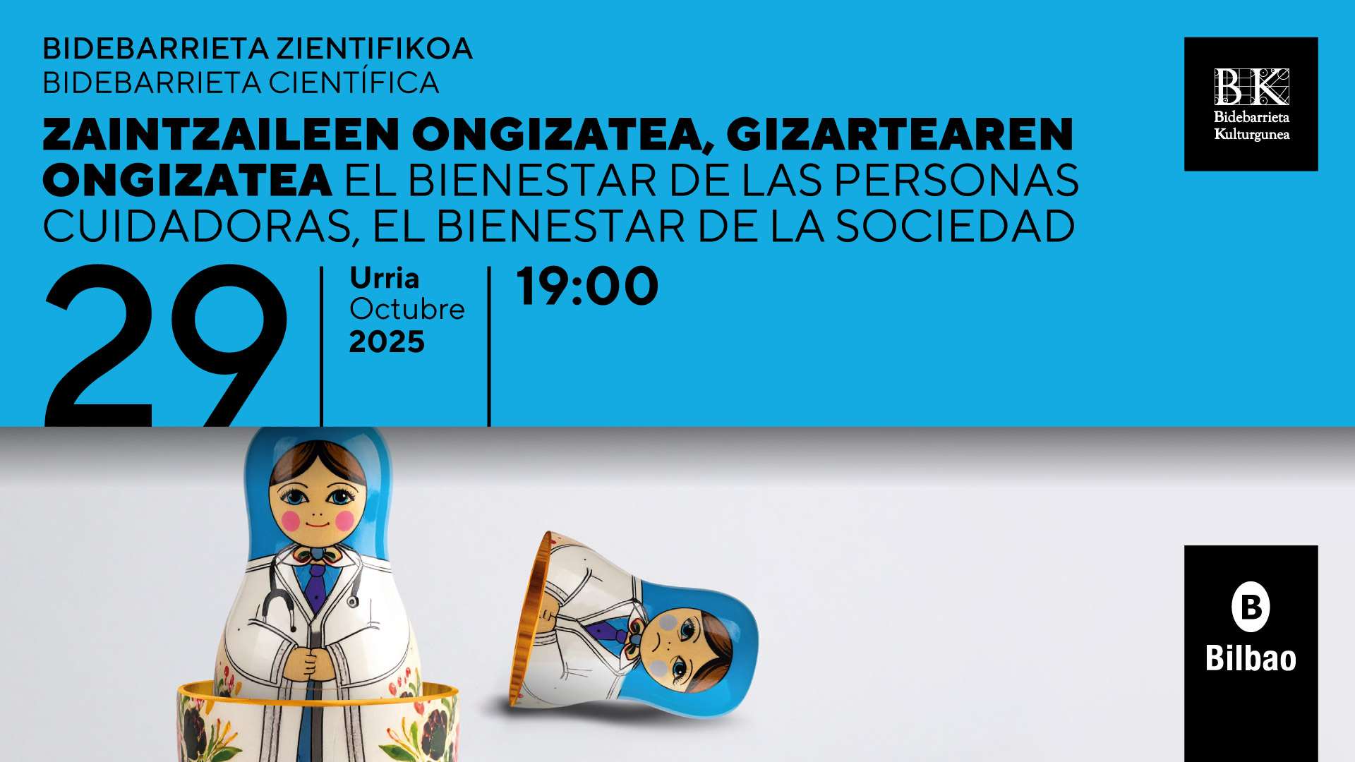 Bidebarrieta Kulturgunea prosigue con el ciclo de charlas científicas abordando el bienestar de las personas cuidadoras