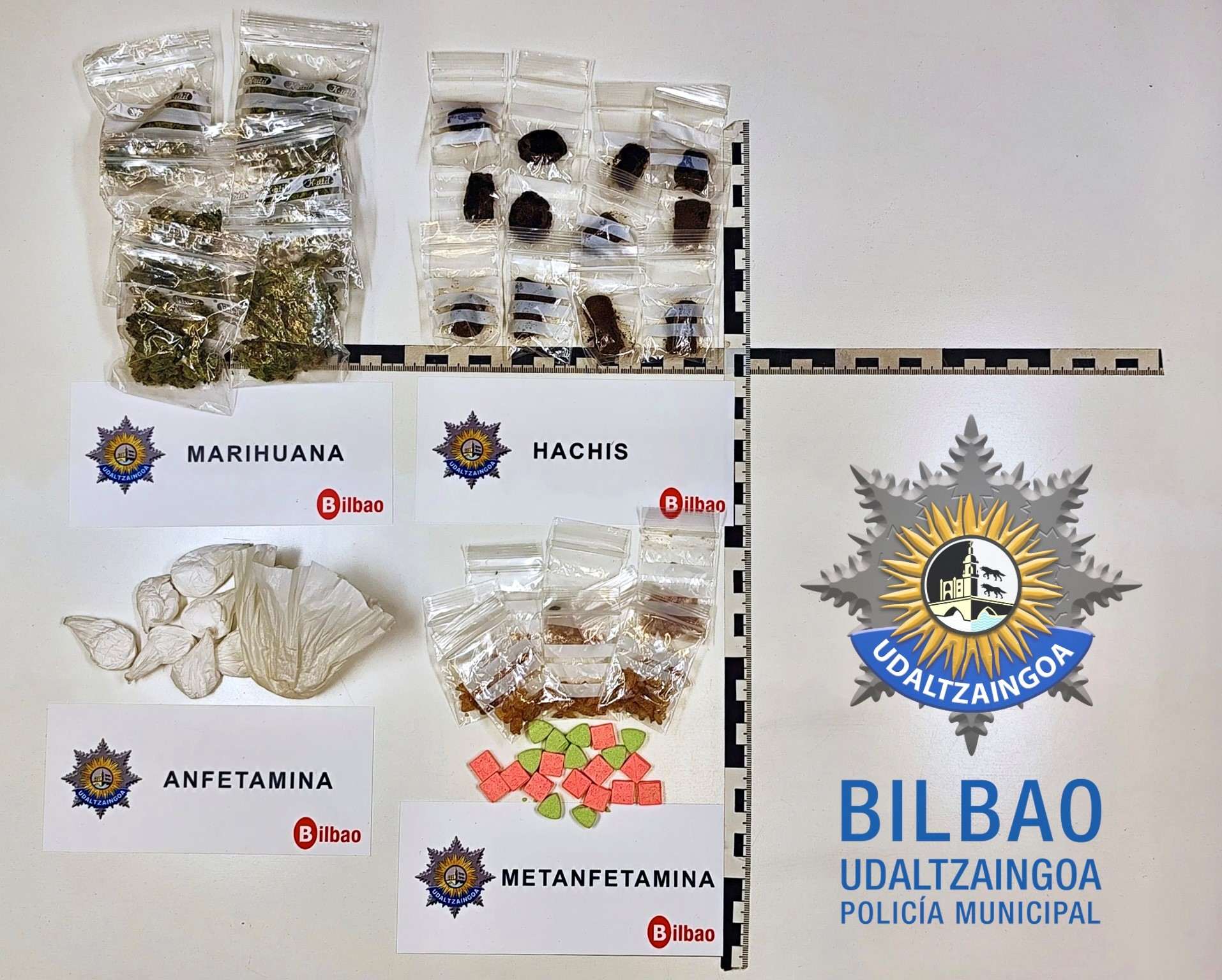 Detención de un hombre por tráfico de drogas en un bar del barrio de Santutxu en Bilbao