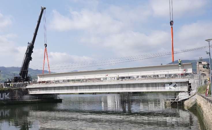 Cierre Total de la BI 711 en Erandio por Instalación de Vigas Gigantes en el Puente del Río Asua Este Fin de Semana