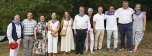 El alcalde de Bilbao, Juan Mari Aburto, asiste a la misa en honor a San Roque en la ermita de Artxanda, cumpliendo con la tradición