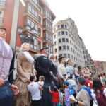 La concentración de gigantes y el gran alarde de txistularis, protagonistas de la última mañana de Aste Nagusia, el domingo 30