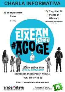 Charlas informativas sobre acogimiento familiar vuelven el lunes en Álava