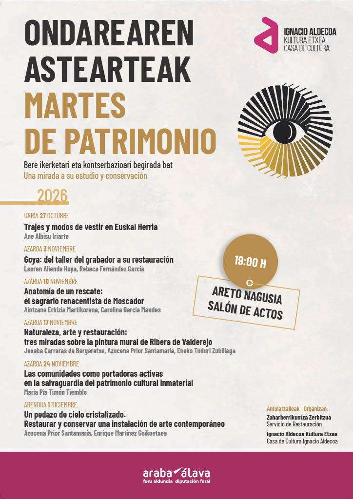 Seis Conferencias Impulsan el Regreso de los Martes de Patrimonio: Enfoque en Estudio, Conservación y Restauración Cultural