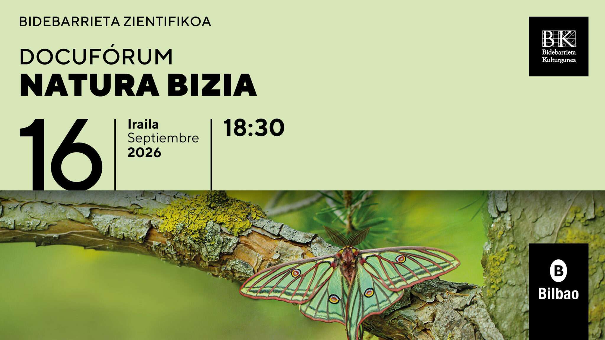 Bidebarrieta Kulturgunea presenta la proyección del documental Natura Bizia y un coloquio en el ciclo Bidebarrieta Científica