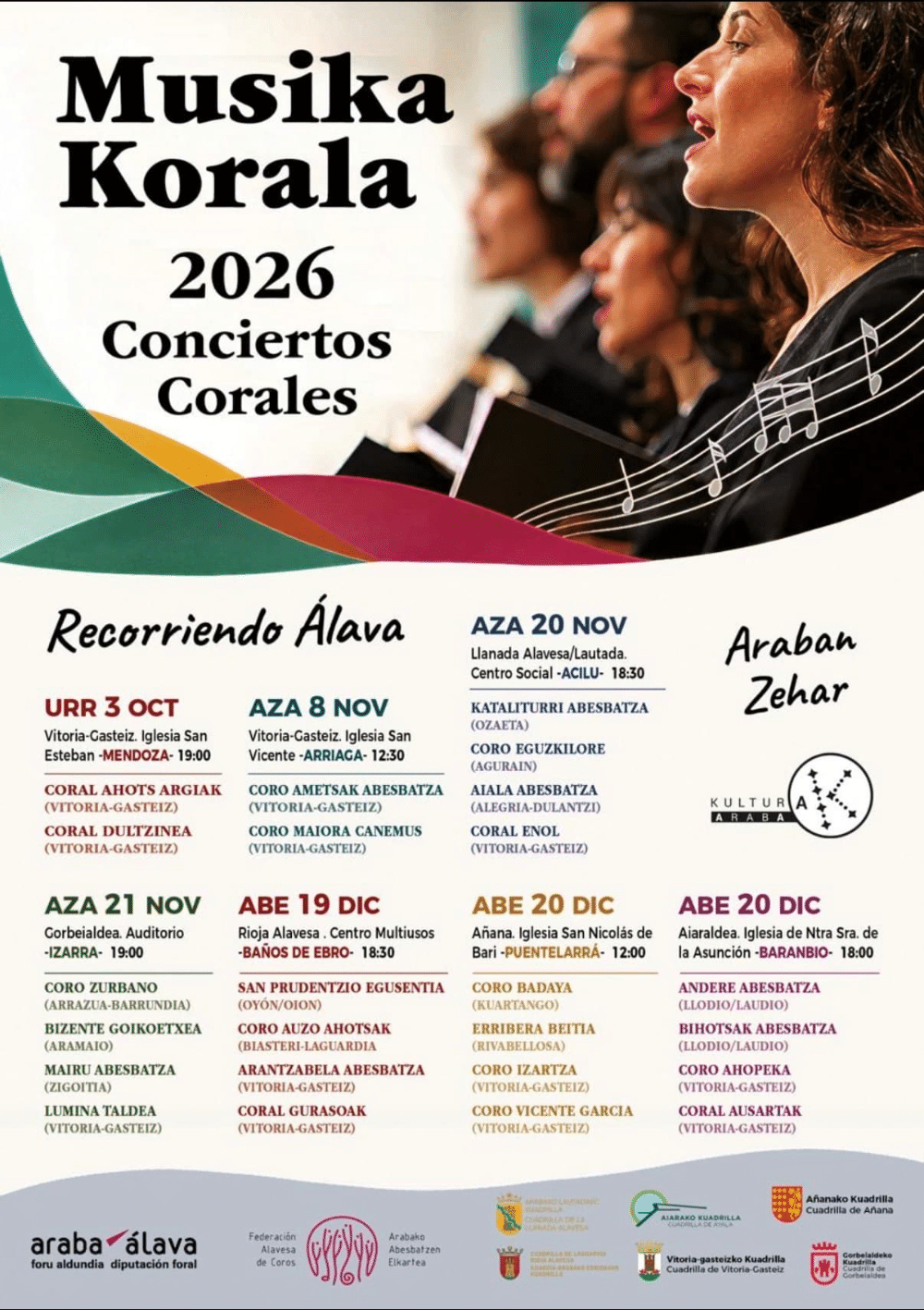 Siete Conciertos Corales Transformarán Álava Desde Octubre Hasta Diciembre
