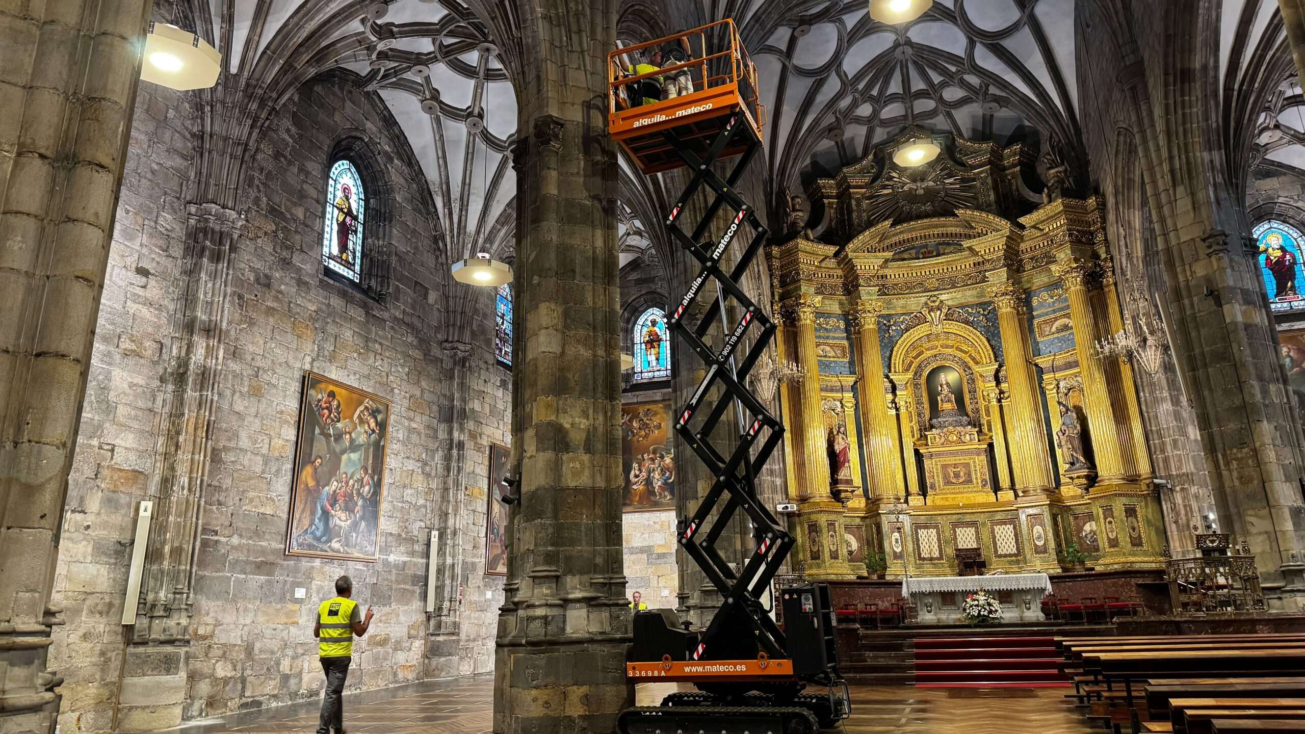 Inician trabajos preparatorios para la excavación arqueológica en la Basílica de Begoña