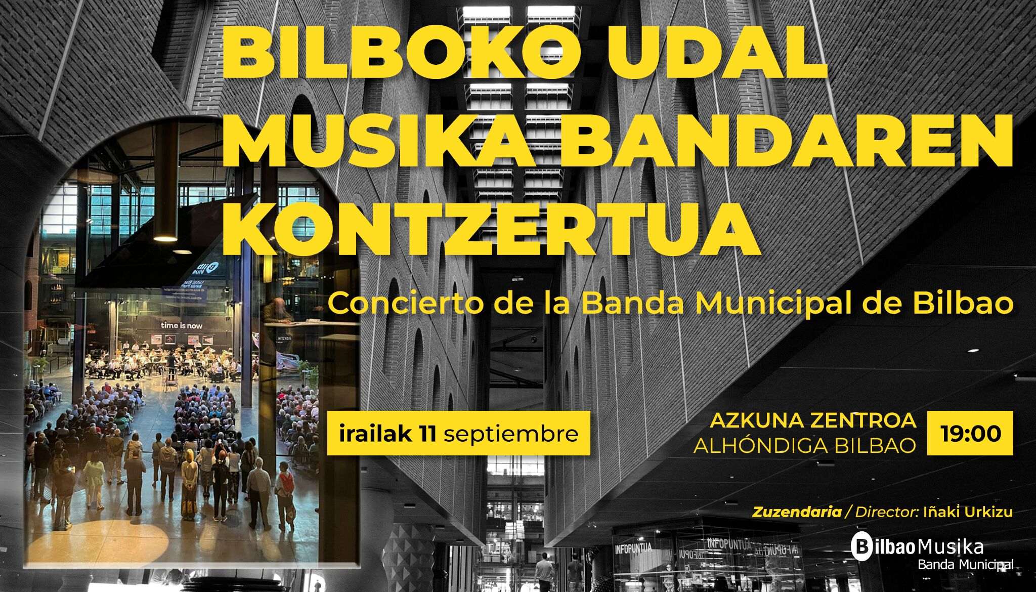 La Banda Municipal de Música de Bilbao inicia su temporada 2026/2027 el 11 de septiembre en Azkuna Zentroa