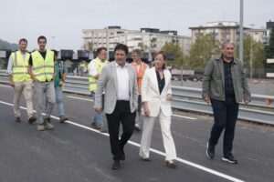 Finalizan las obras de la variante de Zarautz con la inauguración de la nueva rotonda de salida de la AP 8 y el acceso al polígono de Abendaño