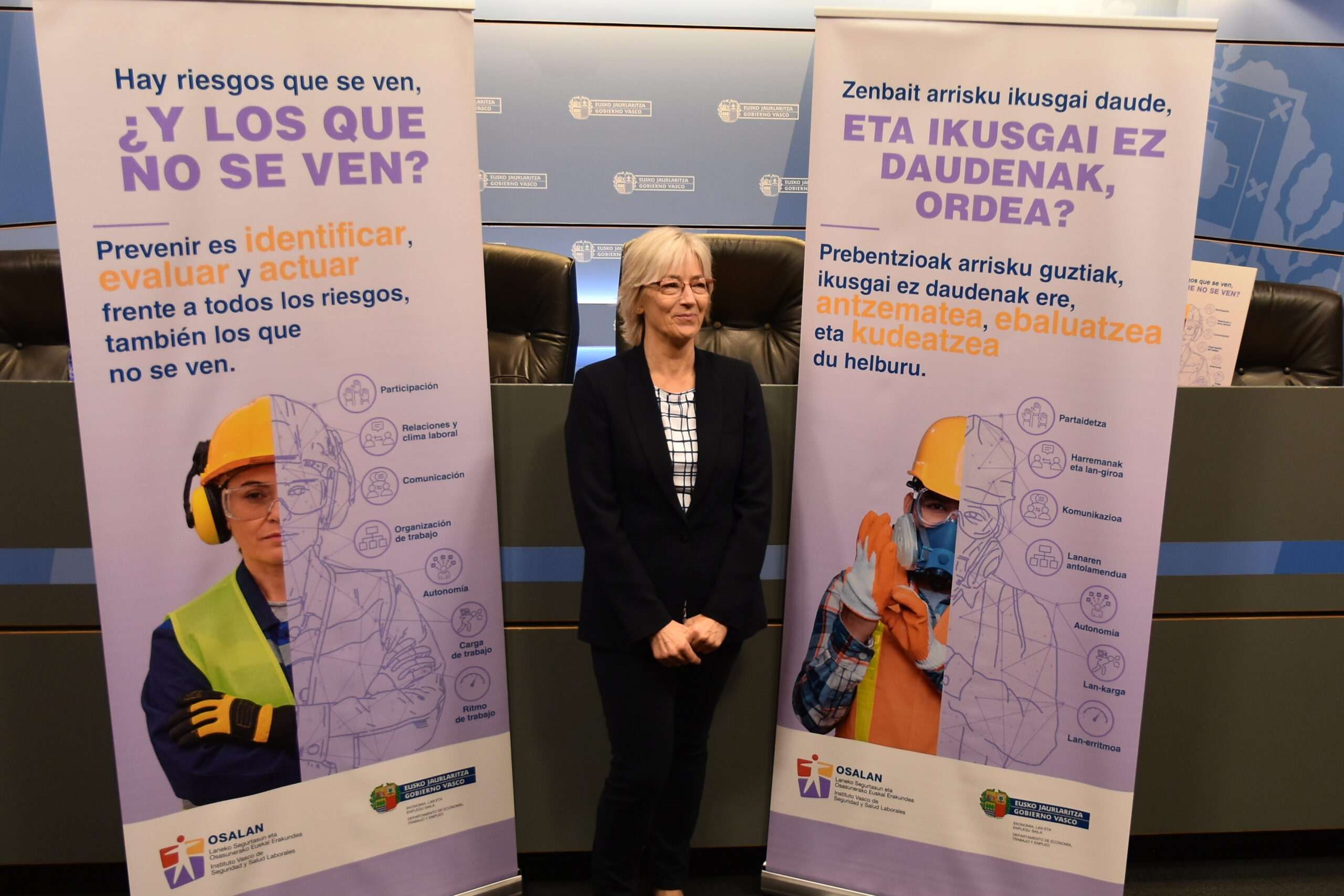 Osalan presenta la campaña “Hay riesgos que se ven, ¿y los que no se ven?” para concienciar sobre los riesgos psicosociales en el trabajo