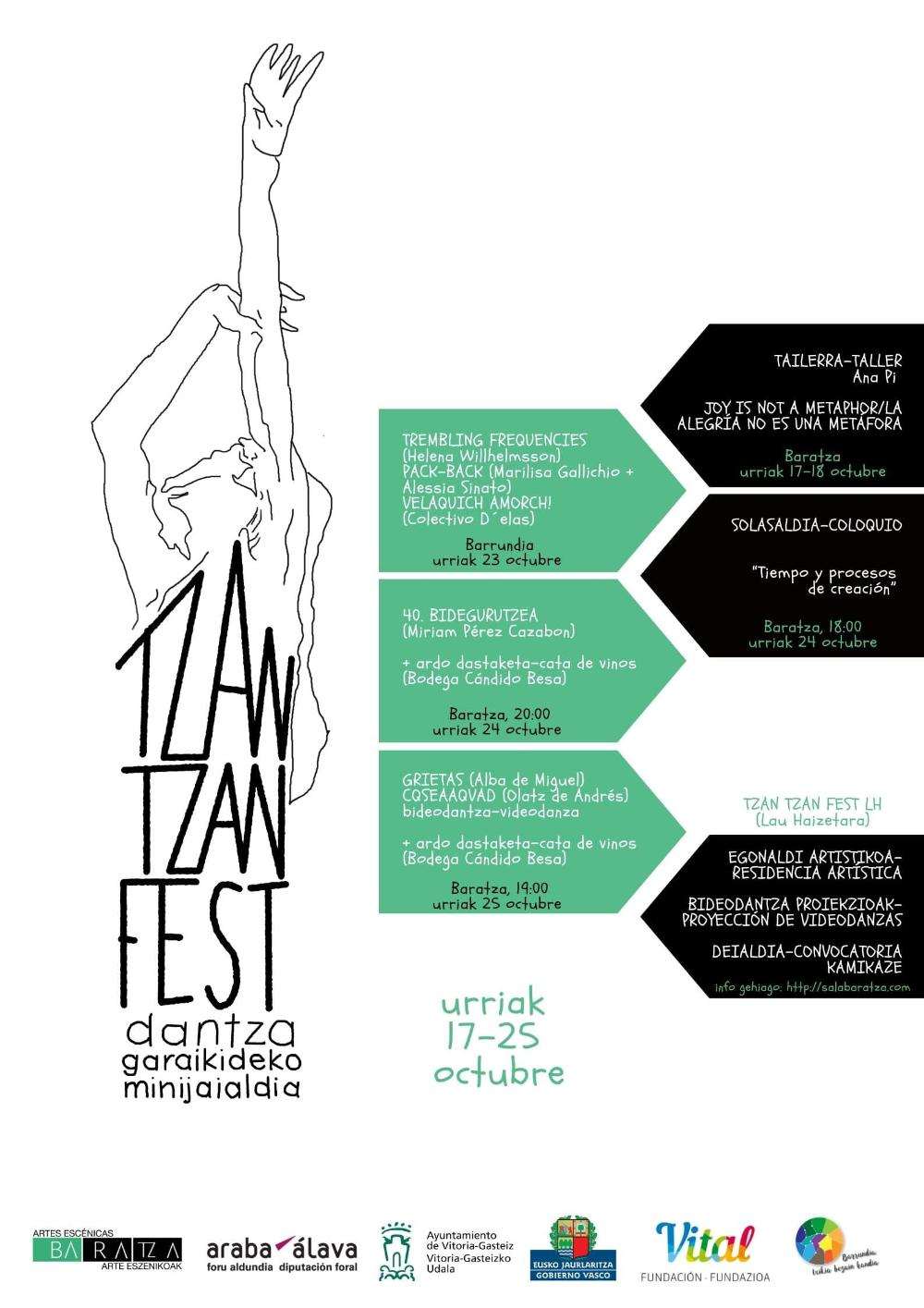 El festival de danza contemporánea TZAN TZAN Fest regresa a Barrundia y Baratza del 17 al 25 de octubre de