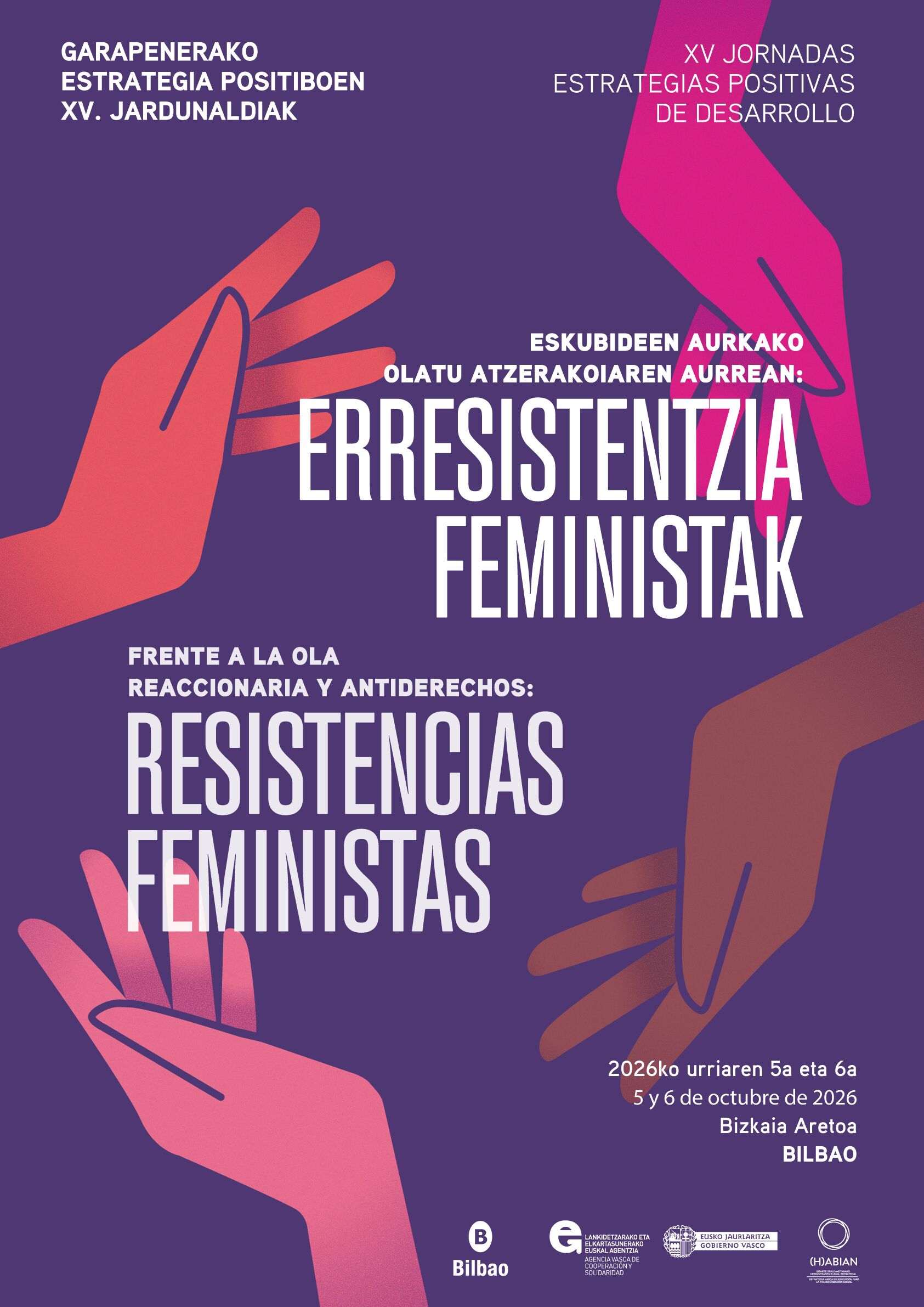 Bilbao y Elankidetza organizan las XV Jornadas de Estrategias Positivas para el Desarrollo, centradas en las resistencias feministas en el debate