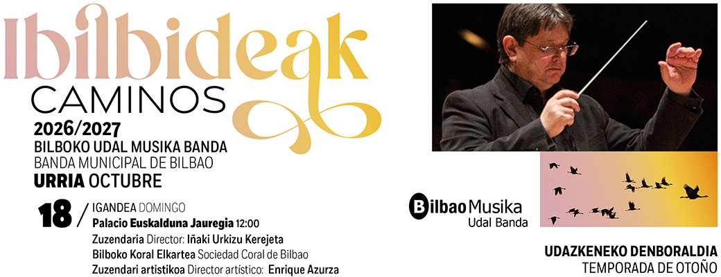 La Banda Municipal de Música de Bilbao explora diversas culturas y emociones en su primer concierto de la temporada en el Palacio Euskalduna