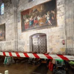 Inician los trabajos de acondicionamiento en la basílica de Begoña para la excavación arqueológica en